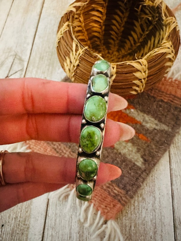 Navajo Turquoise & Sterling Silver Cuff Bracelet b