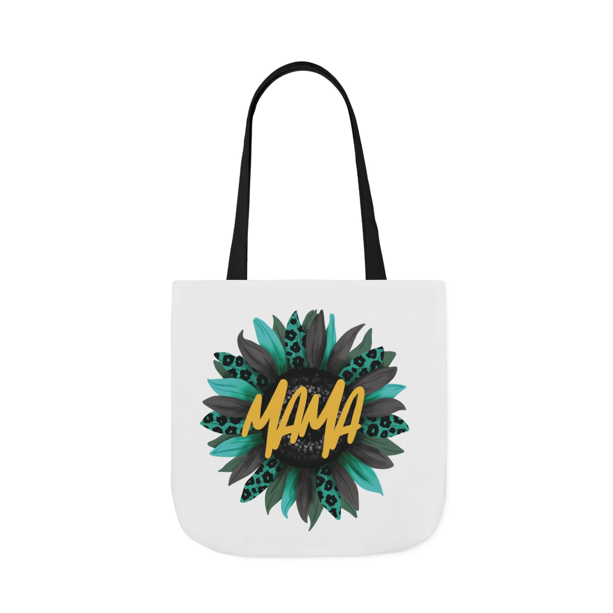 Floral Mama Canvas Tote Bag with 5-Color Straps, Eco-Friendly Shopping Bag, Gift for Mom, Mother's Day Accessory, Reusable Grocery Bag