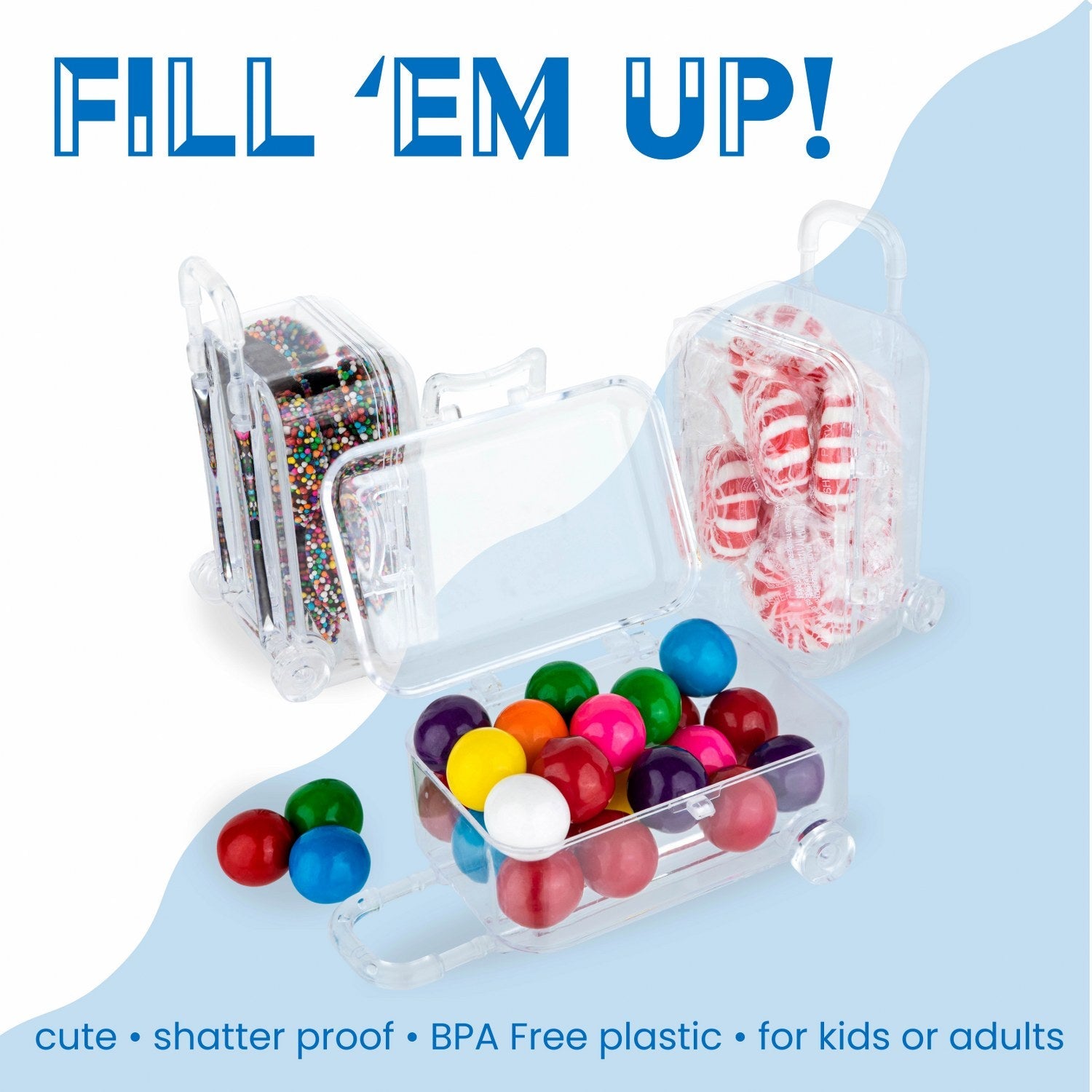 Travel Case Shaped Acrylic Candy Boxes