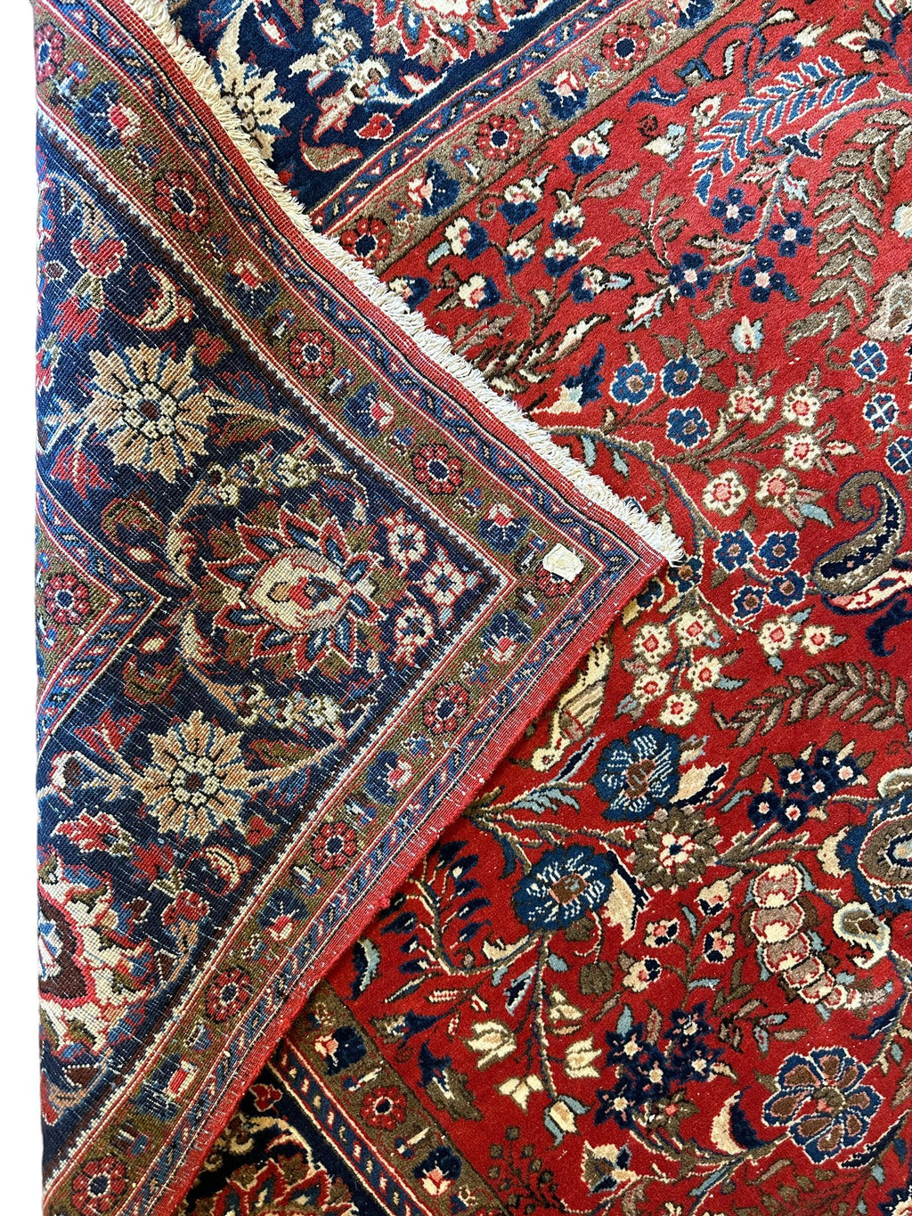 1940s Persian Yazd Area Rug 7’11” X 10’10″