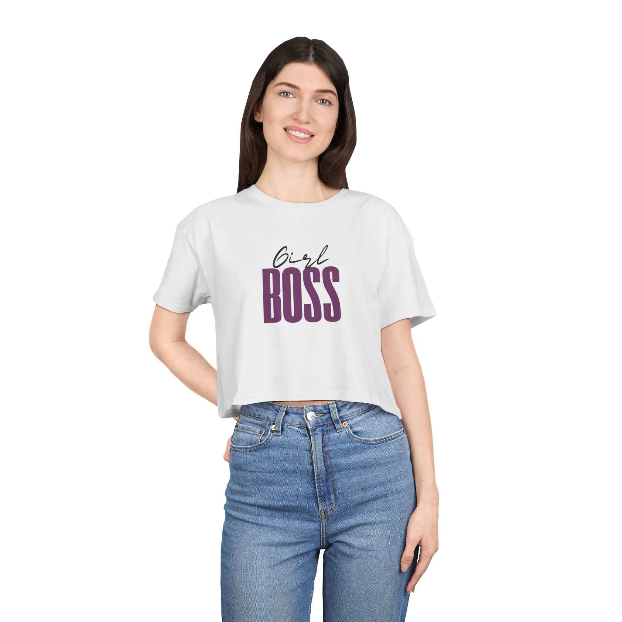 Girl Boss Crop Women's T-shirt for Women