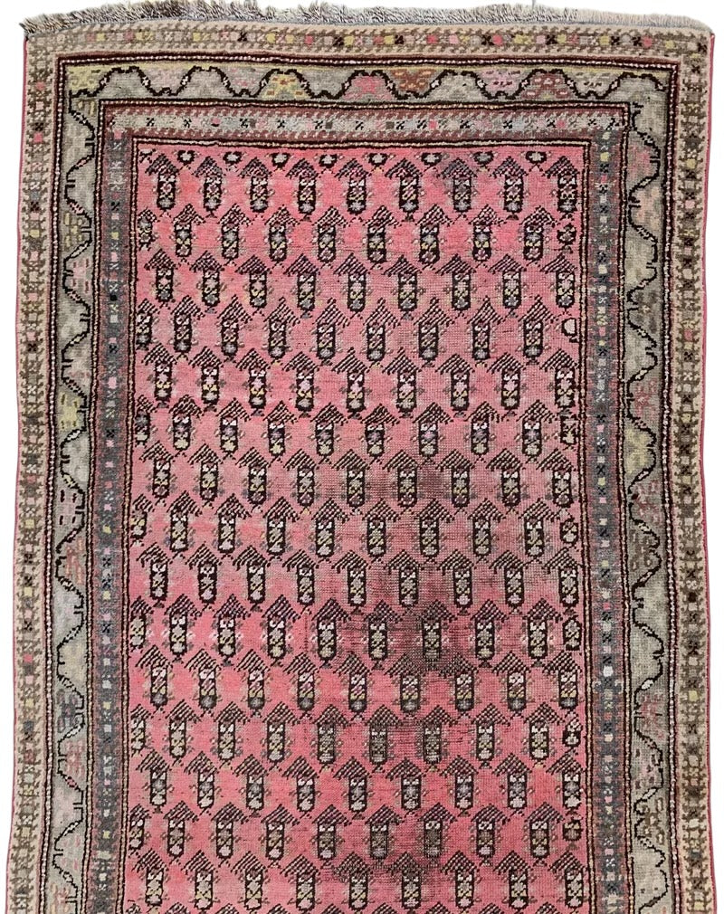 Antique Armenian Karabakh Wool Runner – 3’3” x 12’8” – Hand-Knotted Long Corridor Rug