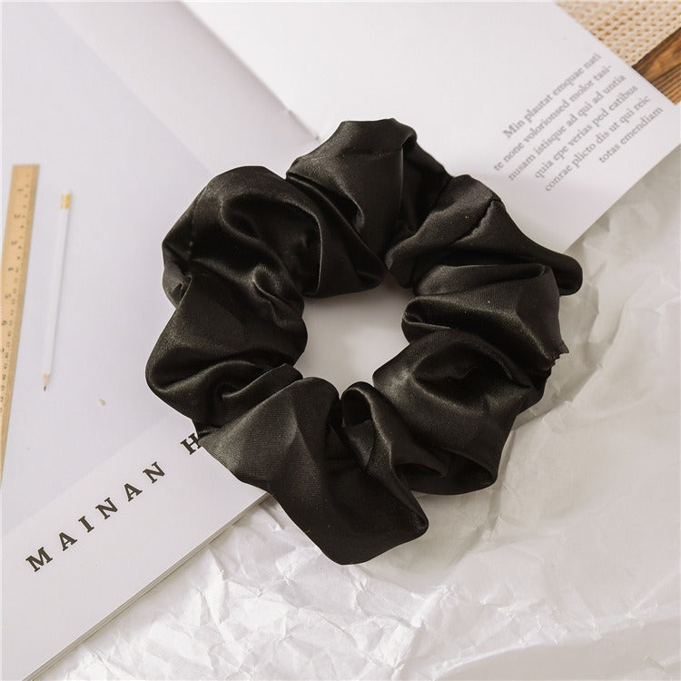 Women Silk Scrunchie Elastic Handmade Multicolor Hair Band Ponytail Holder Headband Hair Accessories 1PC Satin Silk Solid Colo
