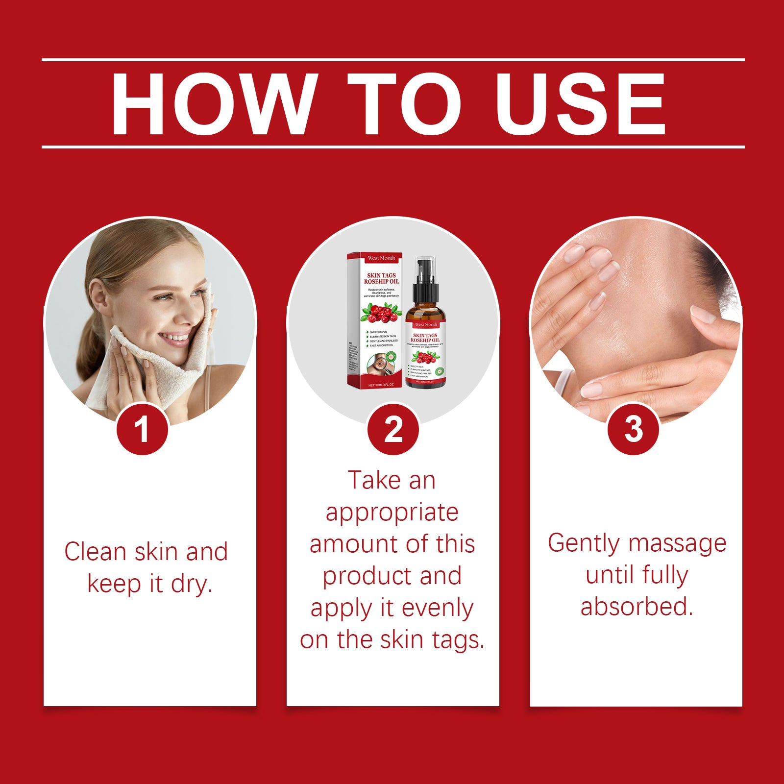 Rosehip Seed And Wart Essence Oil, Moisturizes And Restores Smooth Skin