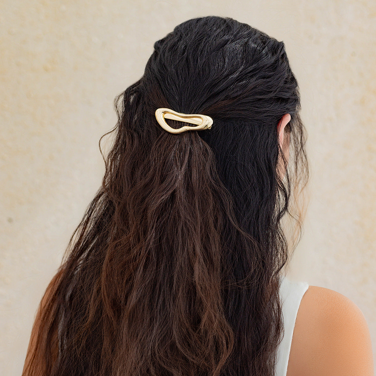 Summer temperament metal hair clip female Hairpin simple irregular back of the head clip