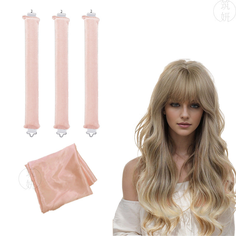 Sleeping lazy heatless hair curler simple big wave bold curling iron