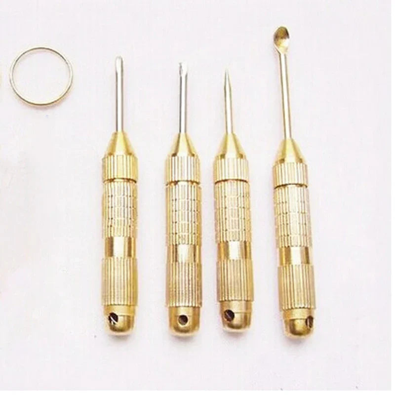 1Set Portable 4in1 Multi Tool Set Cross Screwdrivers Ear Pick Ear Cleaners Keychain Health Care Tools