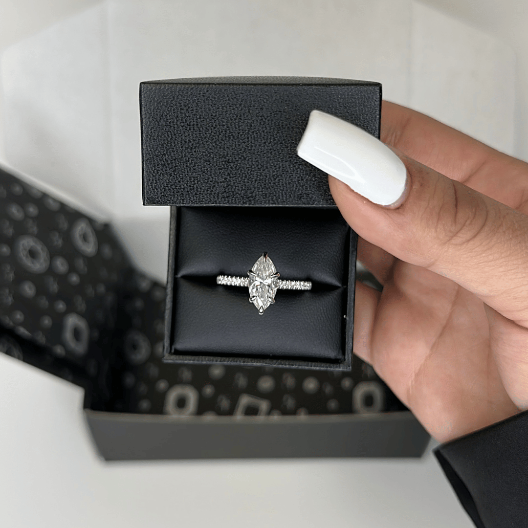 3.0ct Marquise Cut Engagement Ring