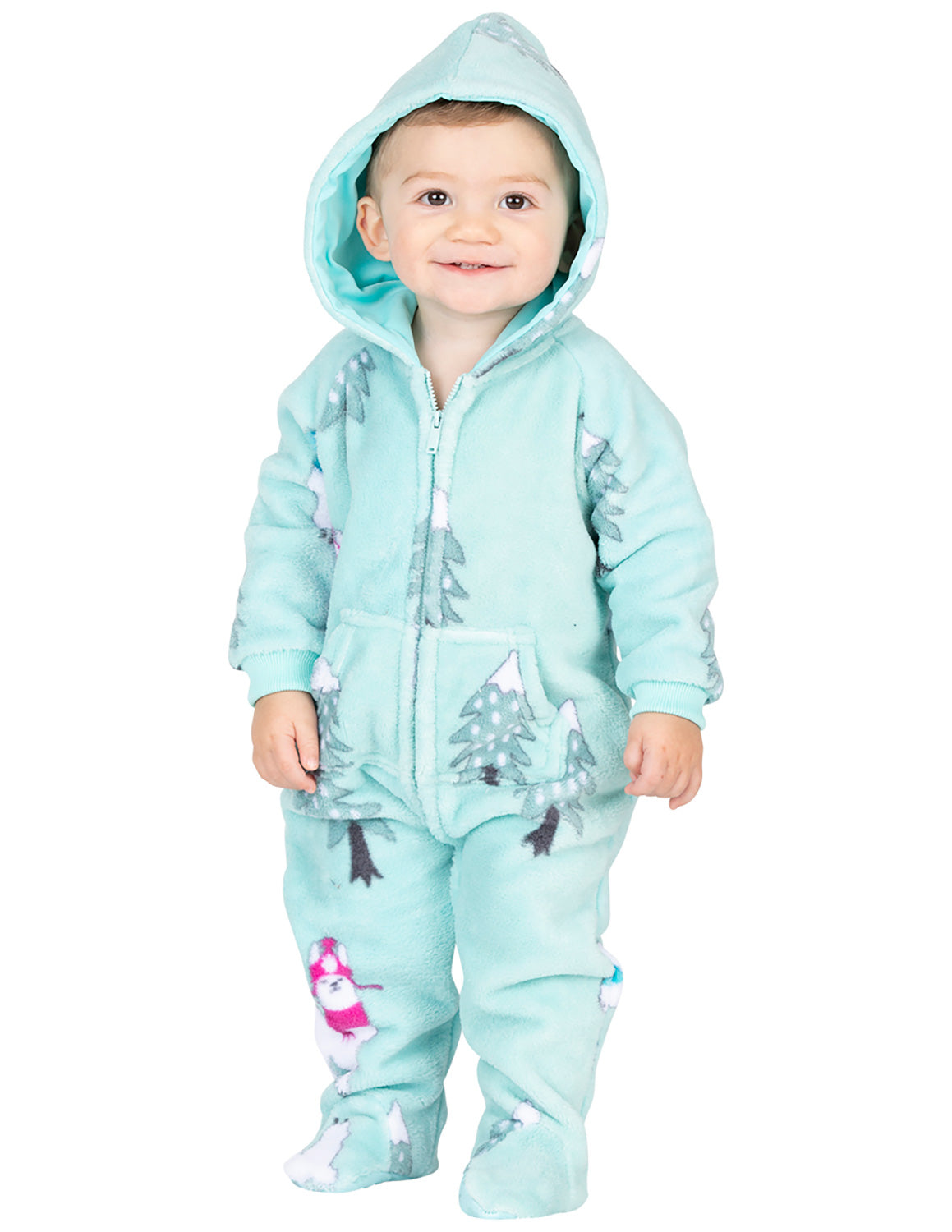 Land of Llamas Infant Hoodie Chenille Onesie