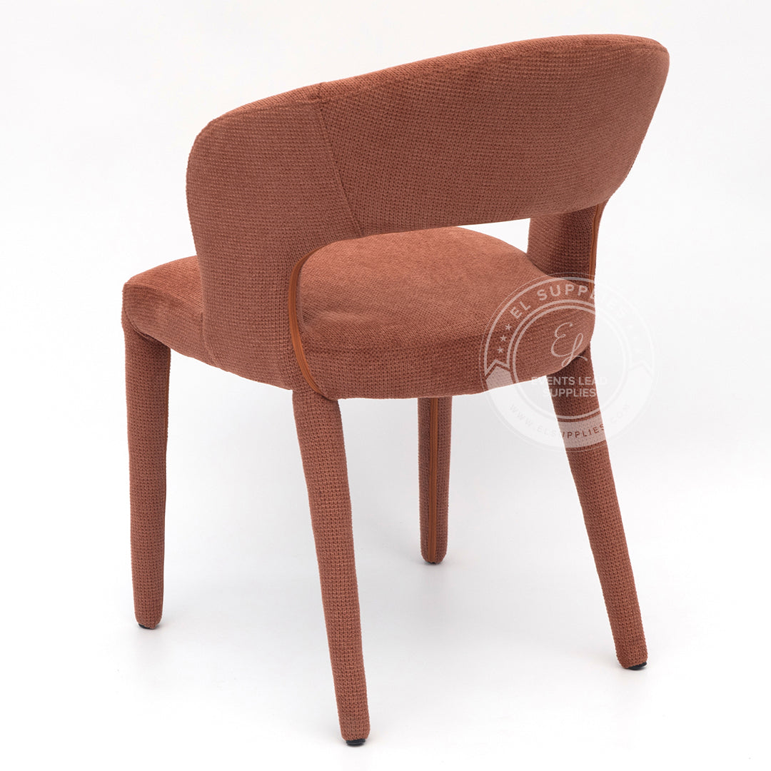 HADEEL Bright Mahogany Accent Chair