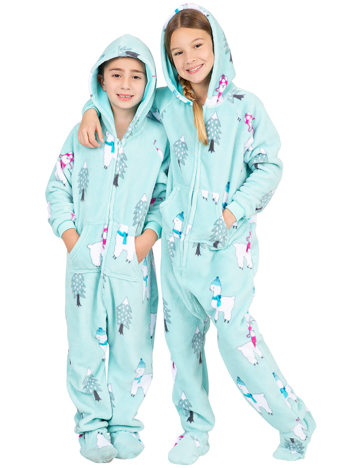 Land of Llamas Kids Hoodie Chenille Onesie