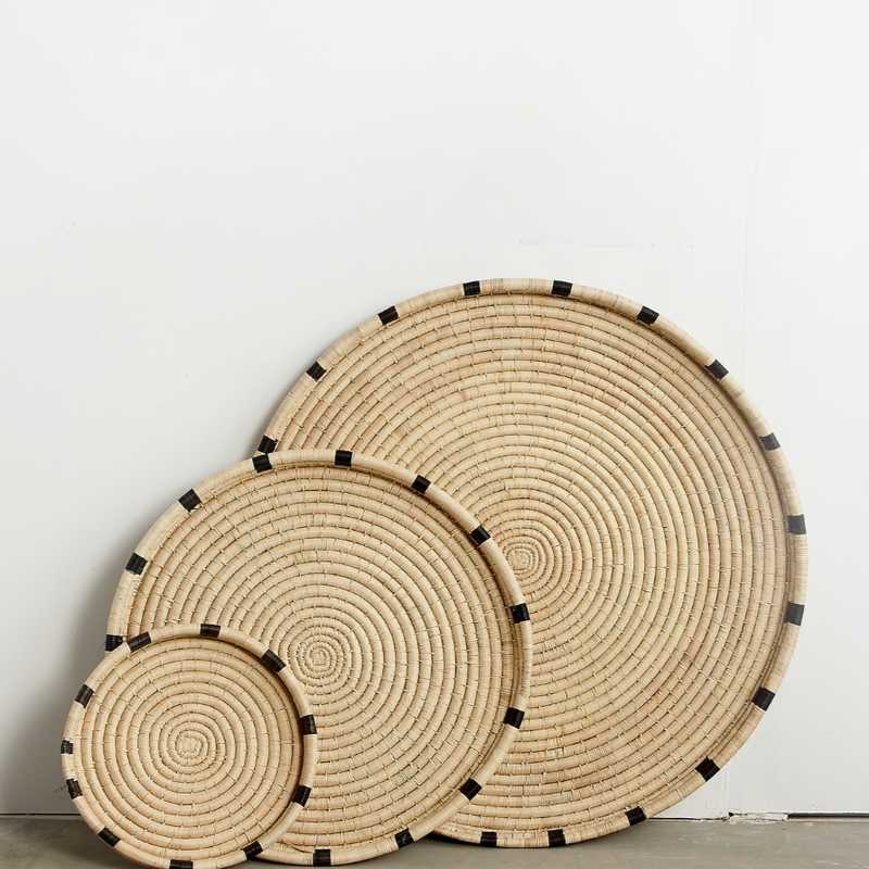 Nelisiwe Ilala Palm and Black Nesting Tray