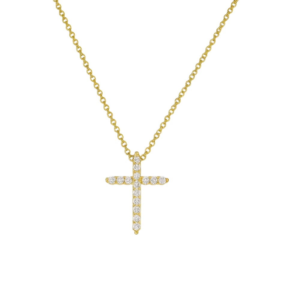Timeless Grace CZ Cross Pendant Necklace