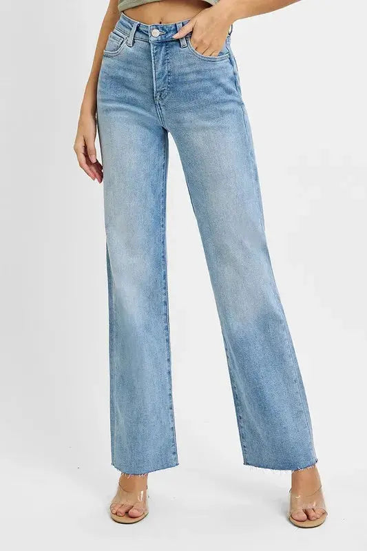 Tummy Control Rise Straight Leg RISEN Jeans