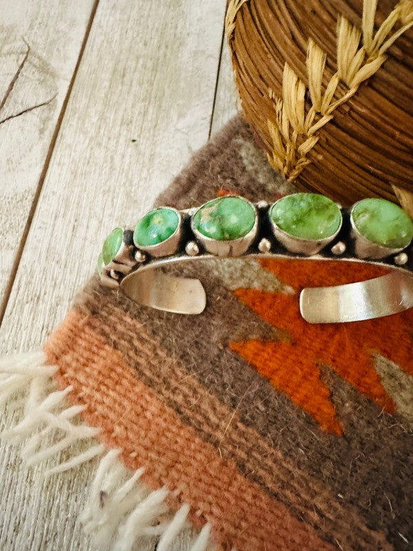 Navajo Turquoise & Sterling Silver Cuff Bracelet b