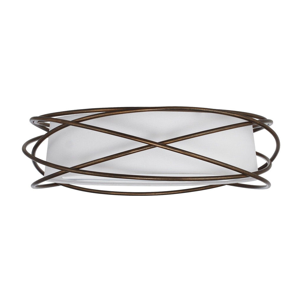 20" Modern Brown LED Flush Mount Ceiling Light