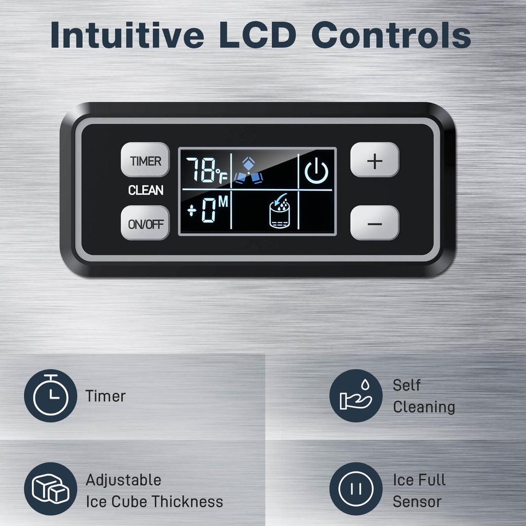 200LBS Freestanding Commercial Ice Maker Z5895