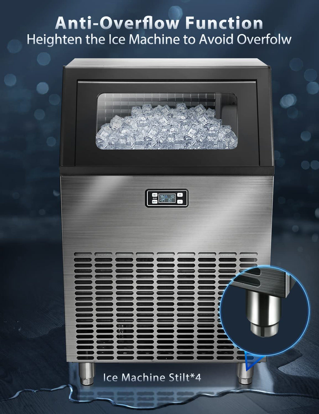 200LBS Freestanding Commercial Ice Maker Z5895