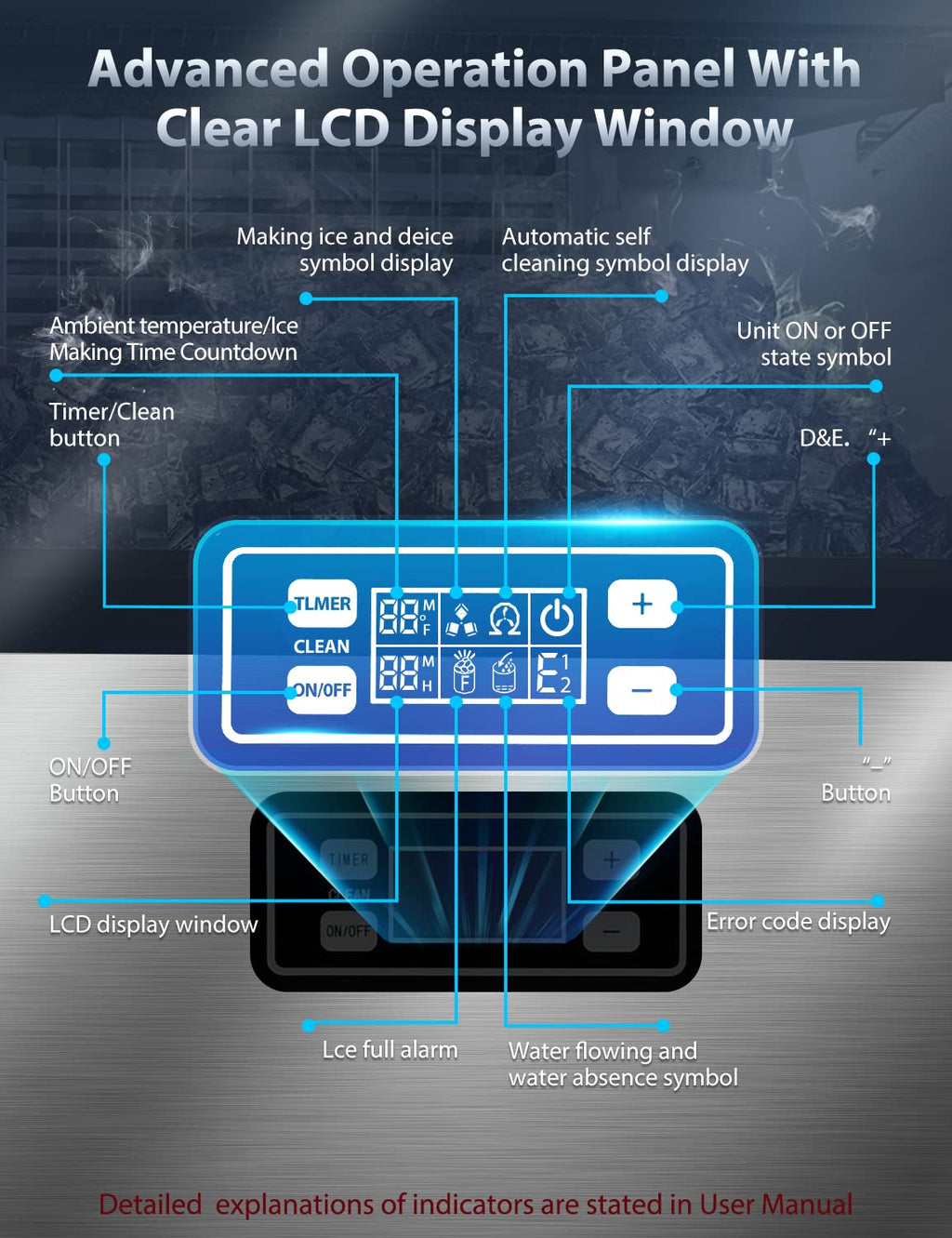 200LBS Freestanding Commercial Ice Maker Z5895