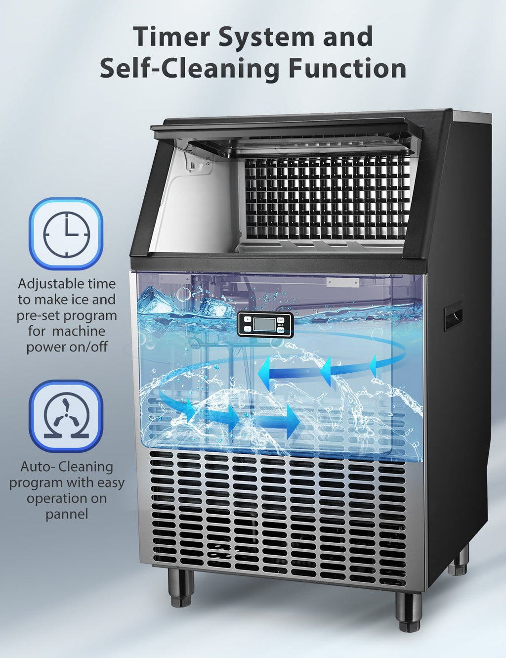 200LBS Freestanding Commercial Ice Maker Z5895