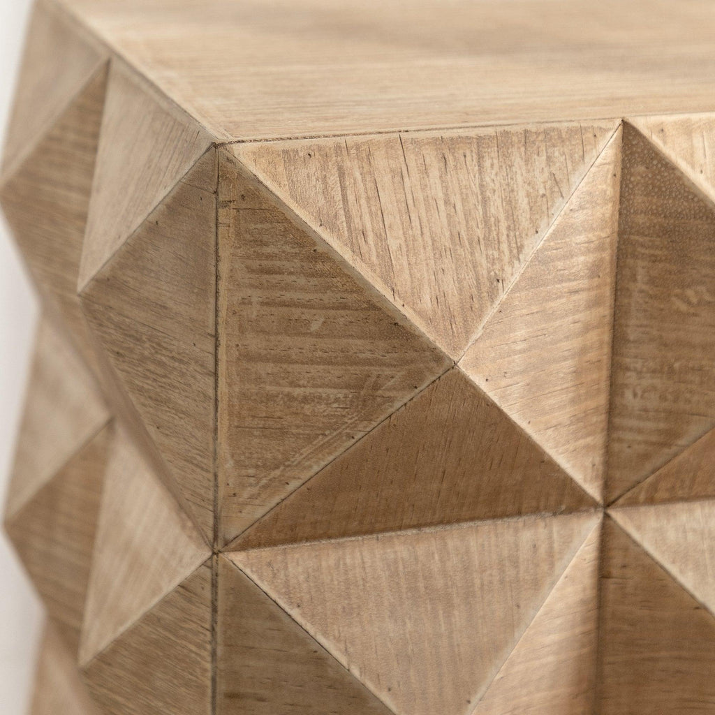 24" Height Three-dimensional Embossed Pattern Design Retro Coffee Table MDF Retro Furniture