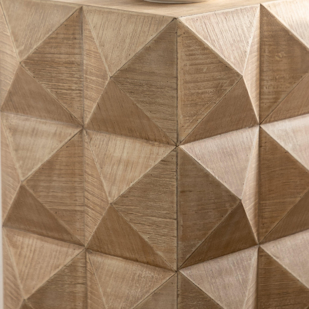 24" Height Three-dimensional Embossed Pattern Design Retro Coffee Table MDF Retro Furniture