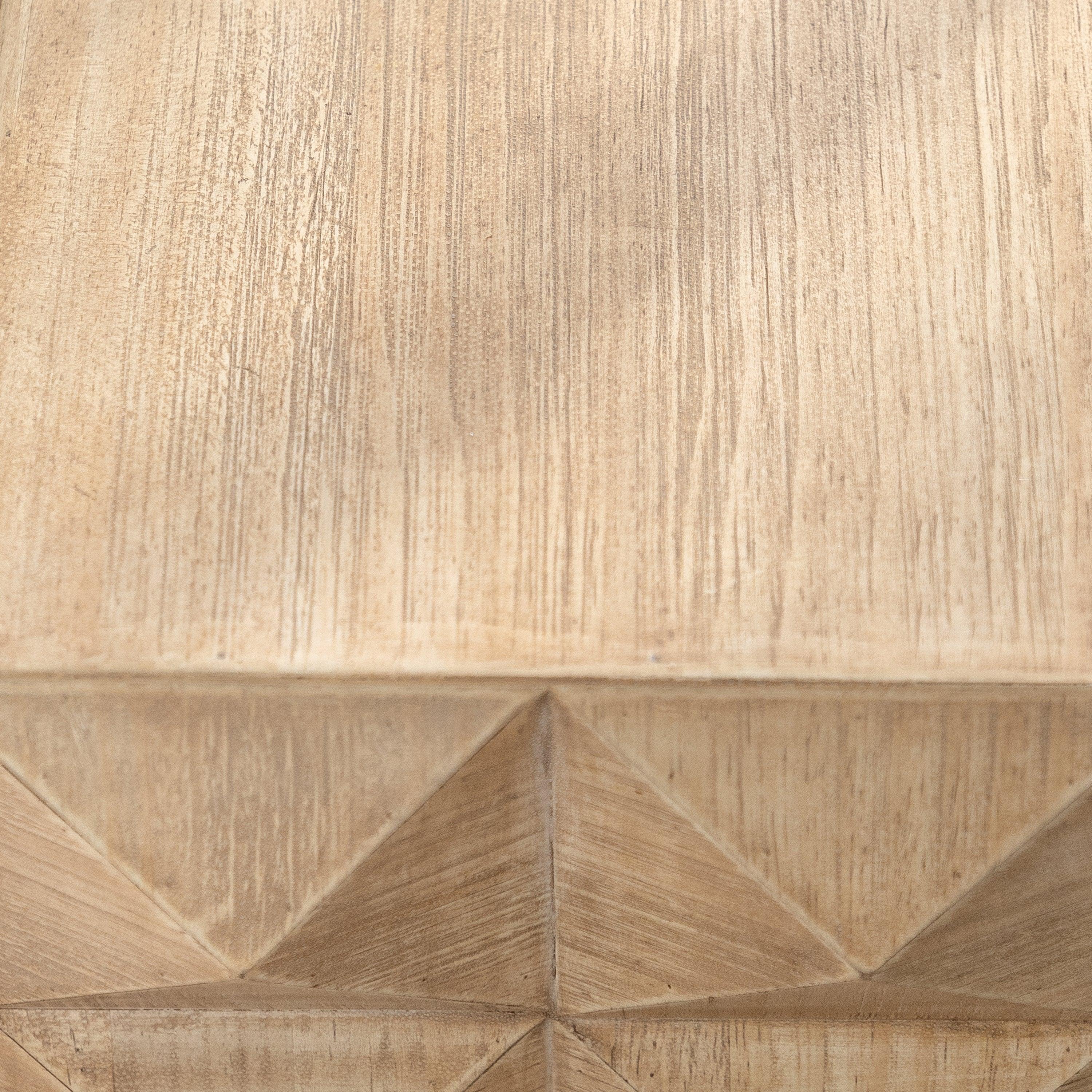 24" Height Three-dimensional Embossed Pattern Design Retro Coffee Table MDF Retro Furniture