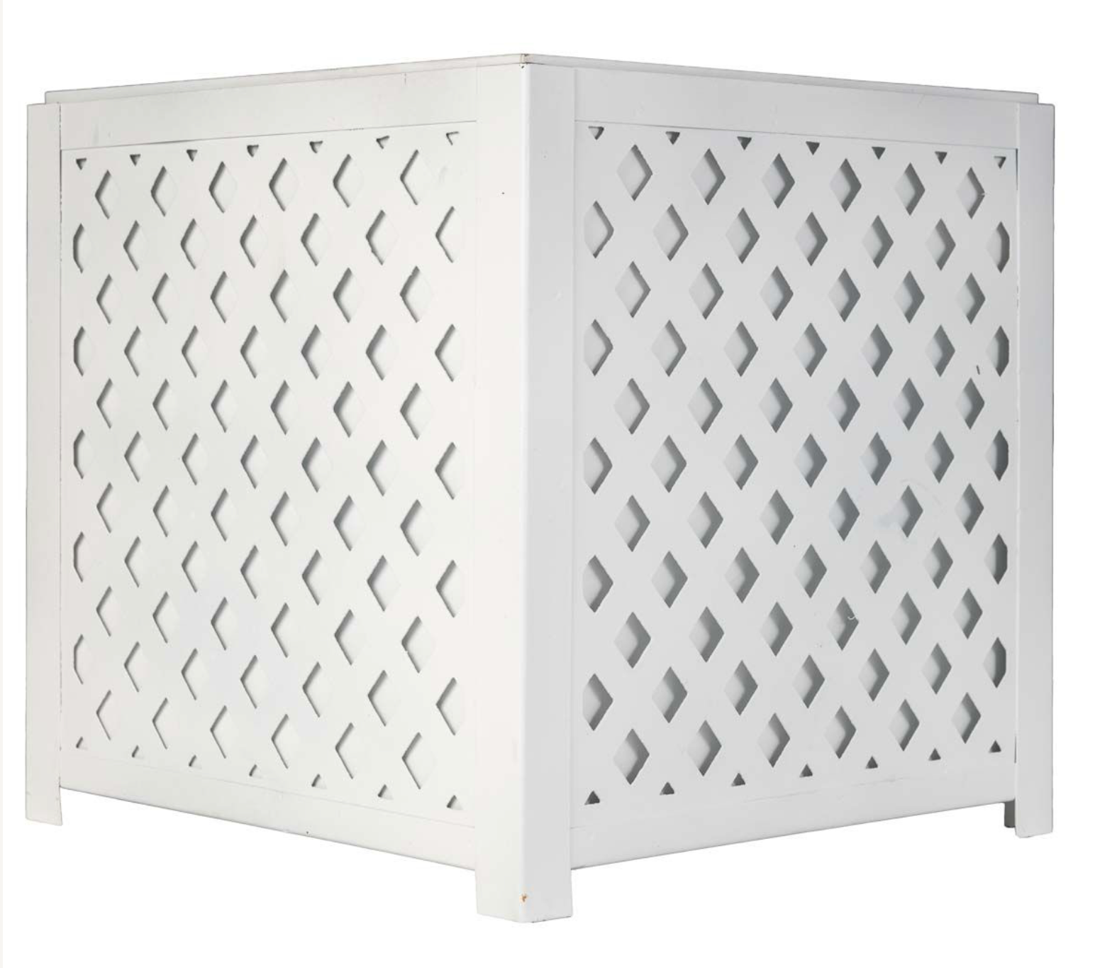 White Lattice Planter
