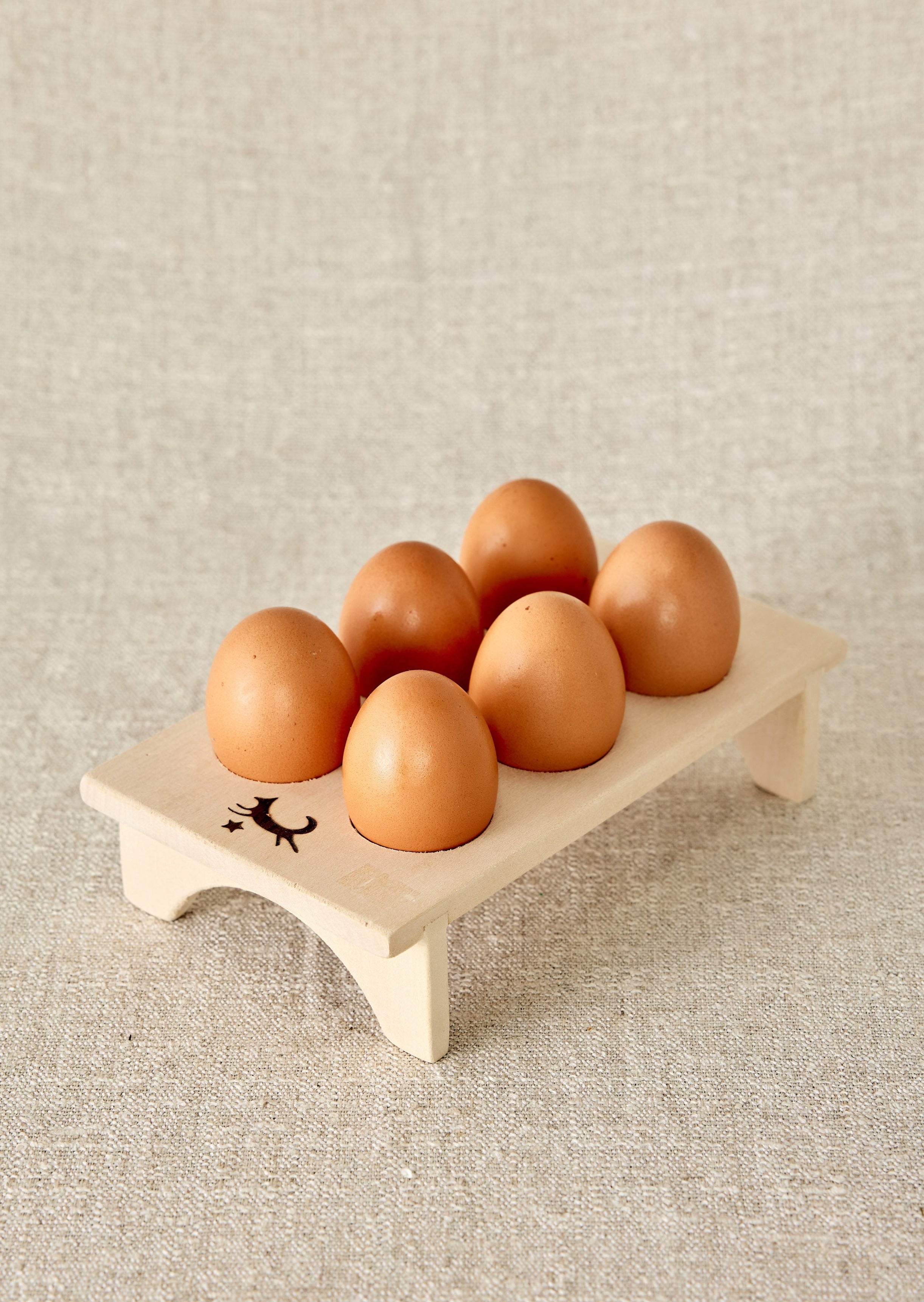 Hand-Carved Wooden Fridge Egg Tray