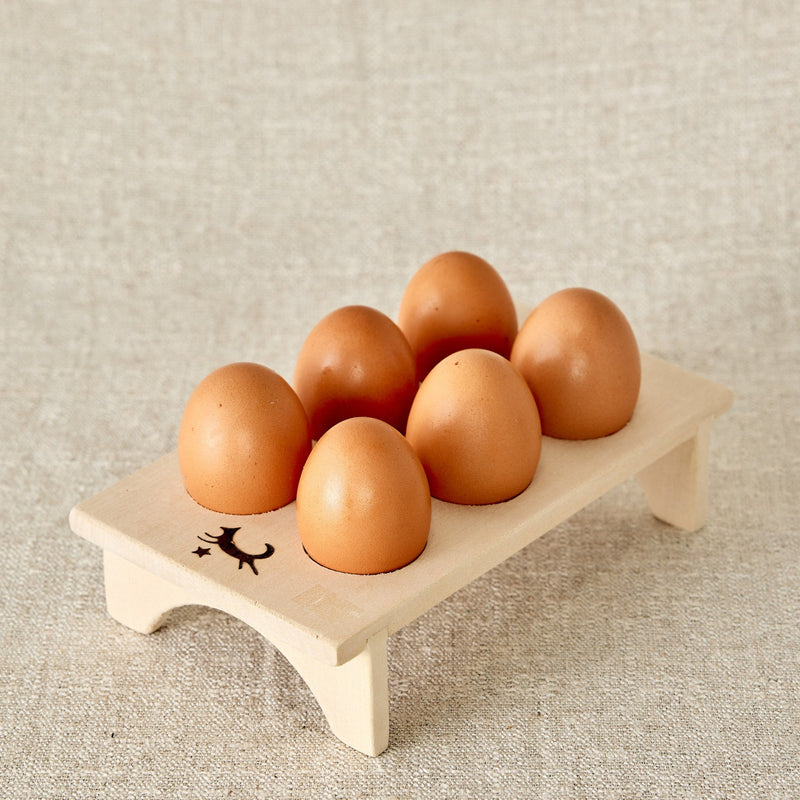 Hand-Carved Wooden Fridge Egg Tray
