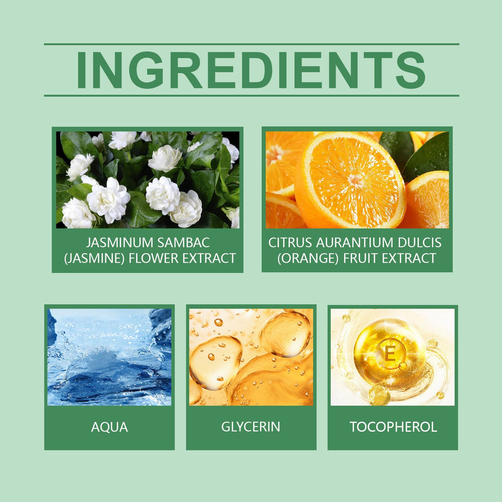 Ouhoe Jasmine Brightening Essential Oil, Lighten Fine Lines And Anti-Wrinkle Essential Oil Refreshing Non-Sticky Firming Brightening Essence