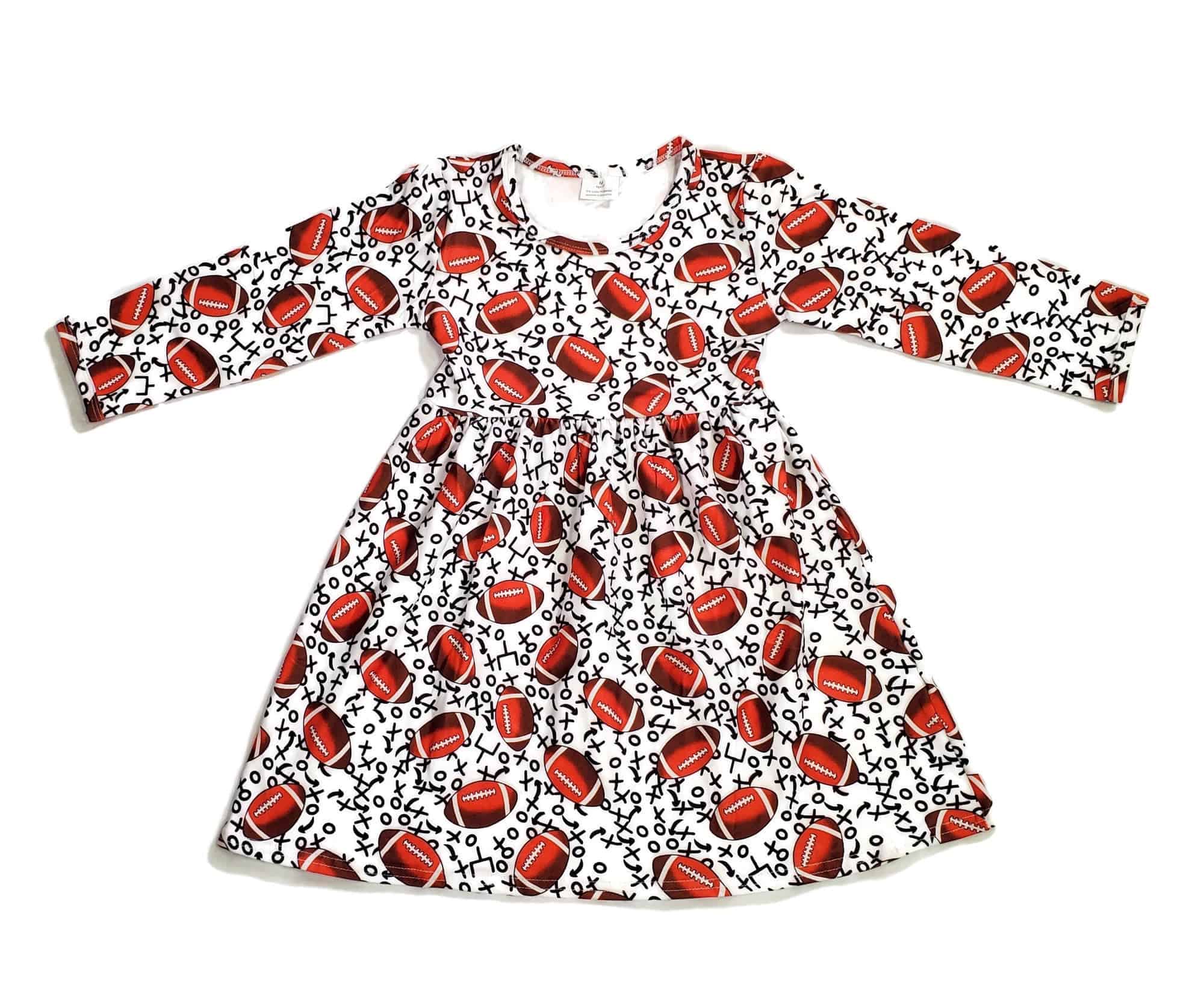 Touchdown Long Sleeve Milk Silk Dress