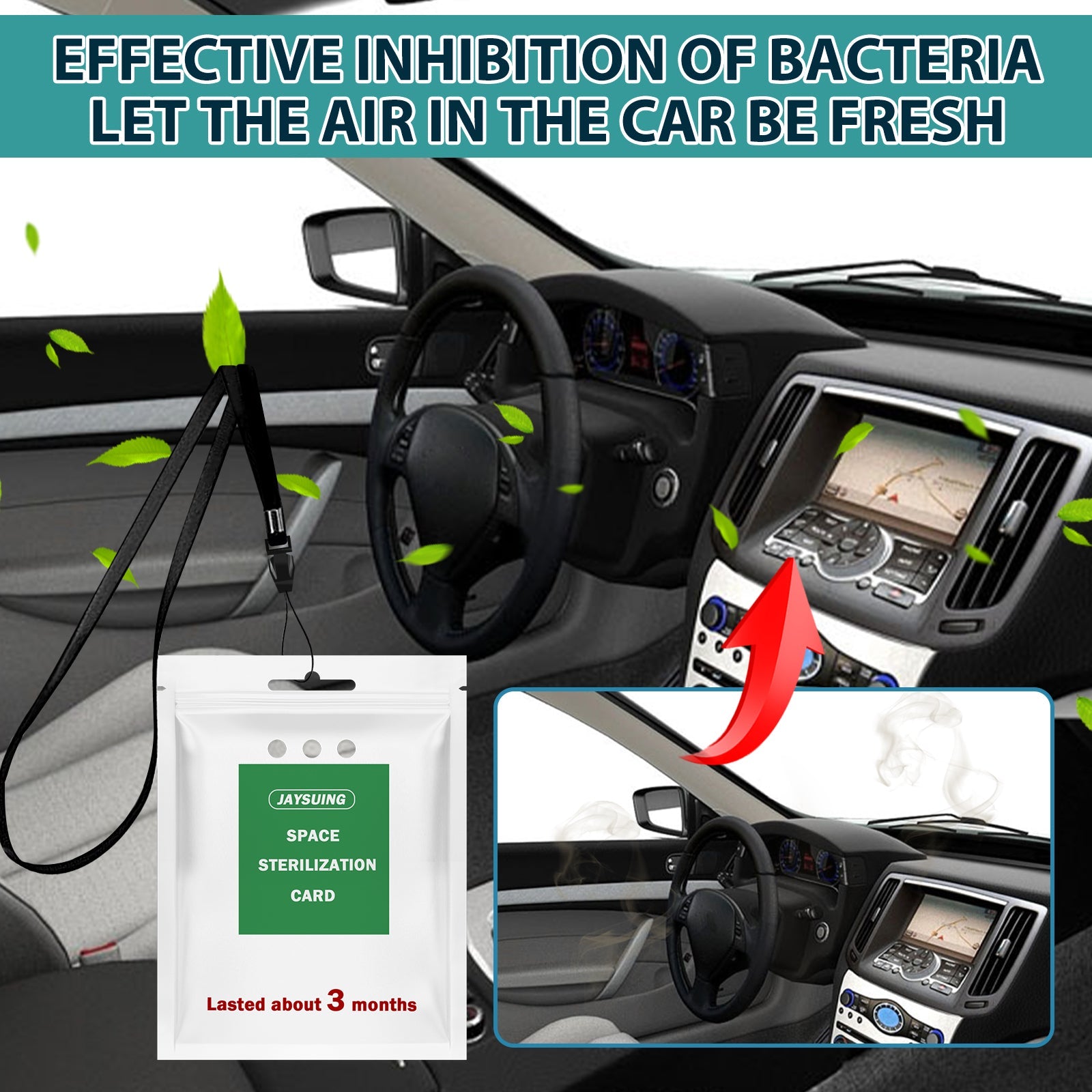 Space Purification Card Lanyard Easy To Carry Portable Space Air Purification Protection Card Stickers