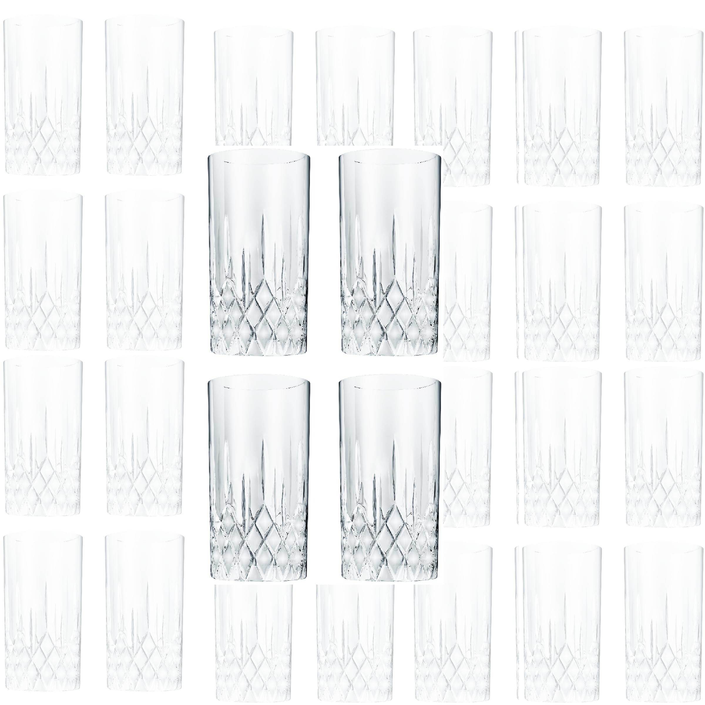 Tom Collins Drinking Glasses – Premium Water Glasses – 12oz