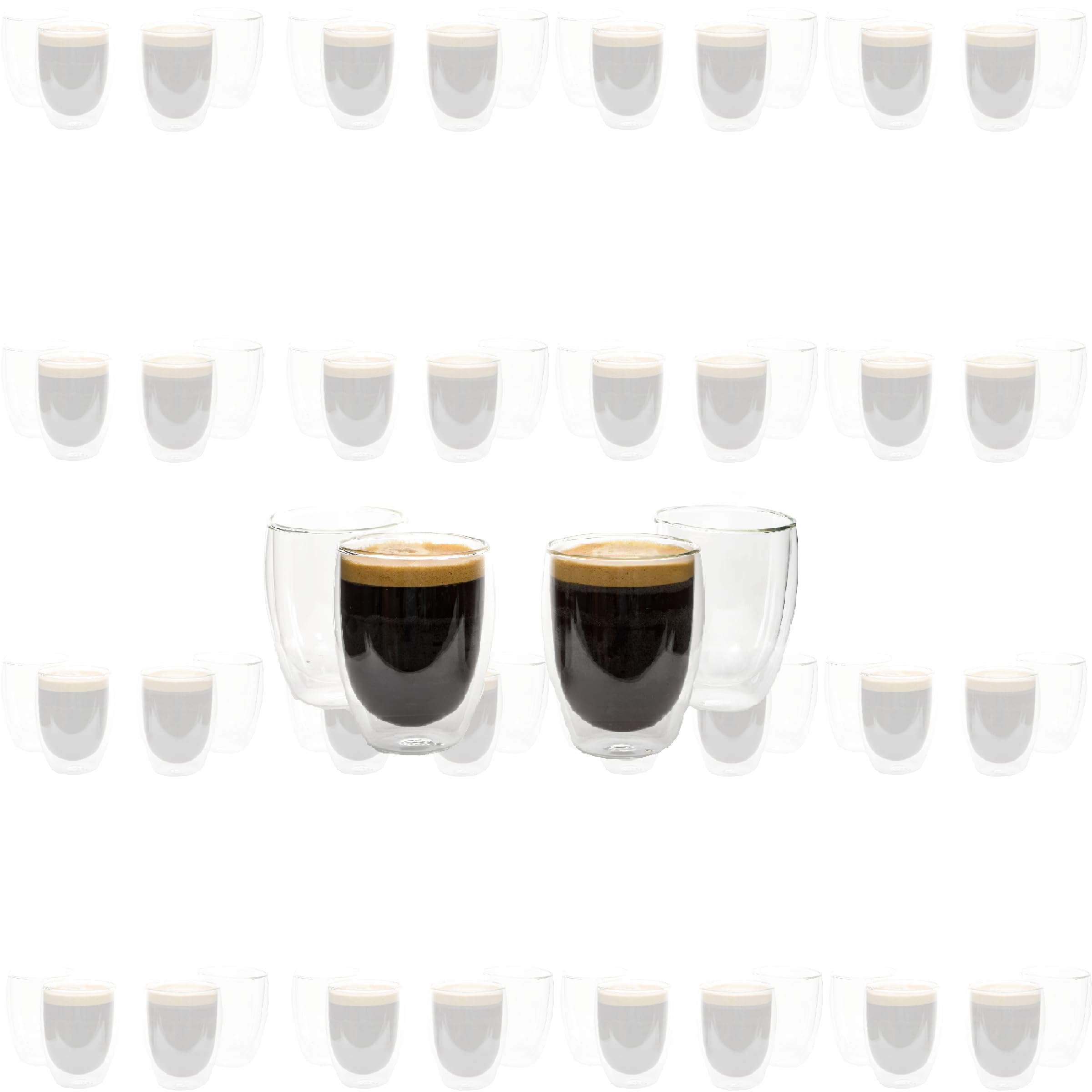 Double Wall Glass Coffee Mugs Cups  -8.5oz/12oz