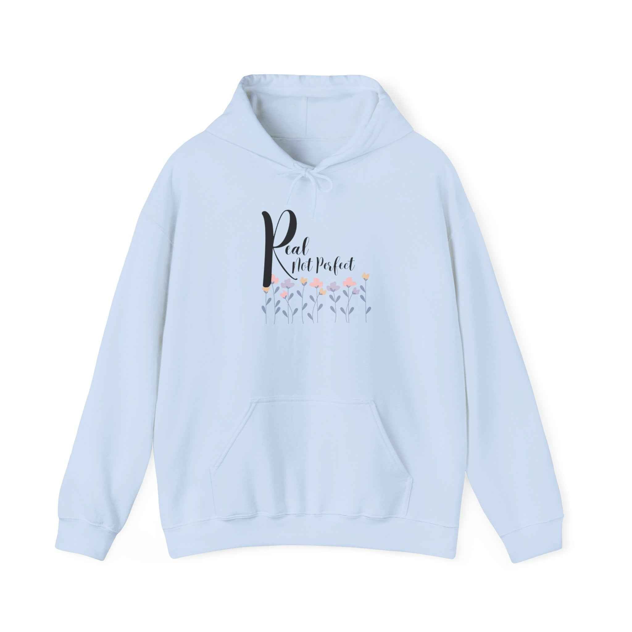 Real not Perfect: Adult Sweatshirt - Hooded Women's Top