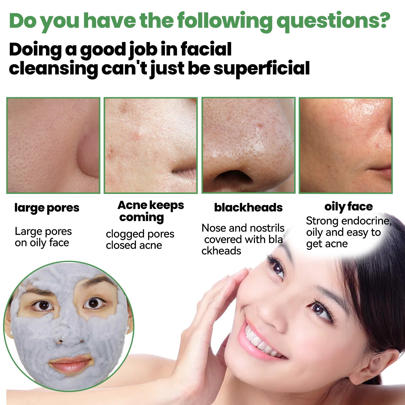 Clean And Apply Bubble Mask, Moisturizing Apply Removing Blackhead And Pimple Oxygen Cleansing Mud Mask