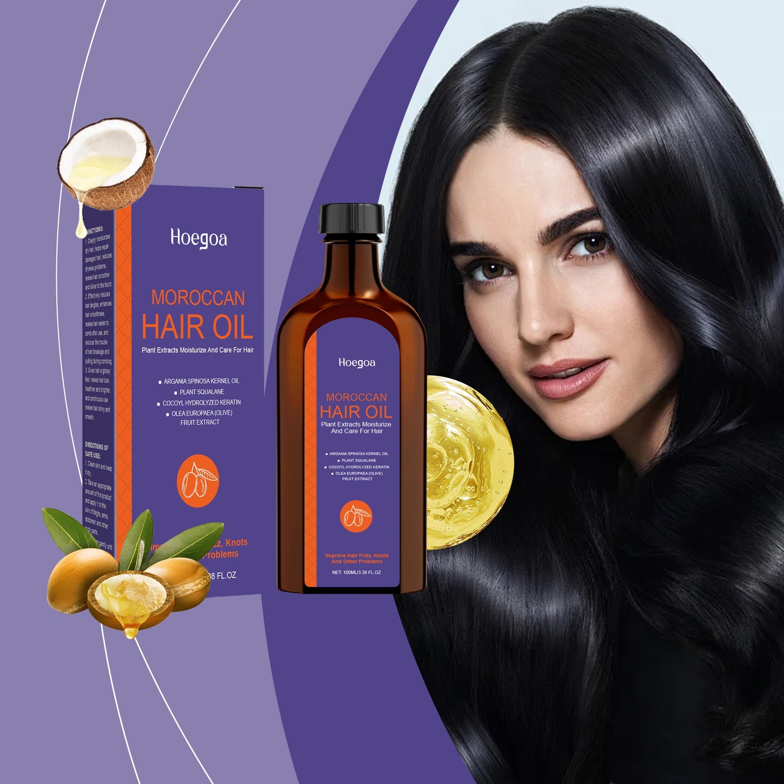 Morocco Hair Care Essential Oil Nourishes Moisturizing Hair Care Supple Essence Improves Dryness And Tangles
