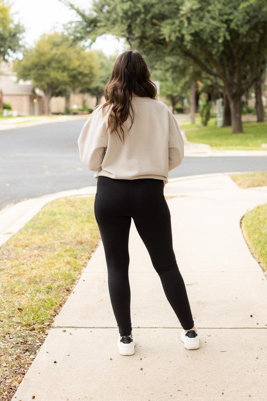 Black FULL LENGTH Leggings with POCKETS