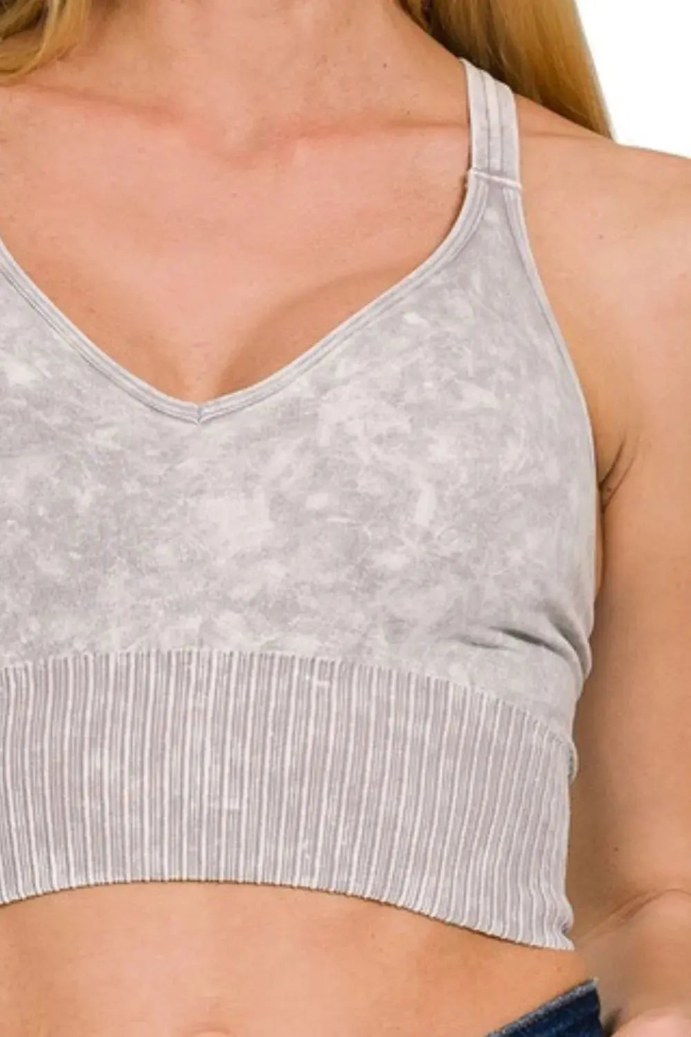 Zenana Washed Seamless Crisscross Racerback Tank Top