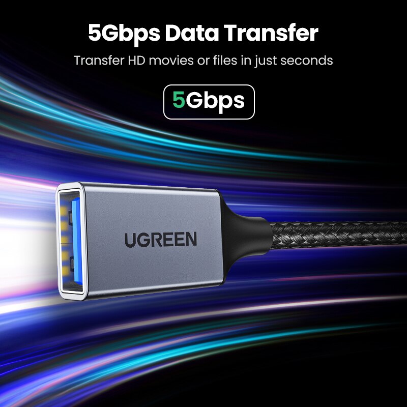 UGREEN USB Extension Cable USB 3.0 Extender Cord Type A  Male to Female Data Transfer Lead for Playstation Flash Drive USB 2.0