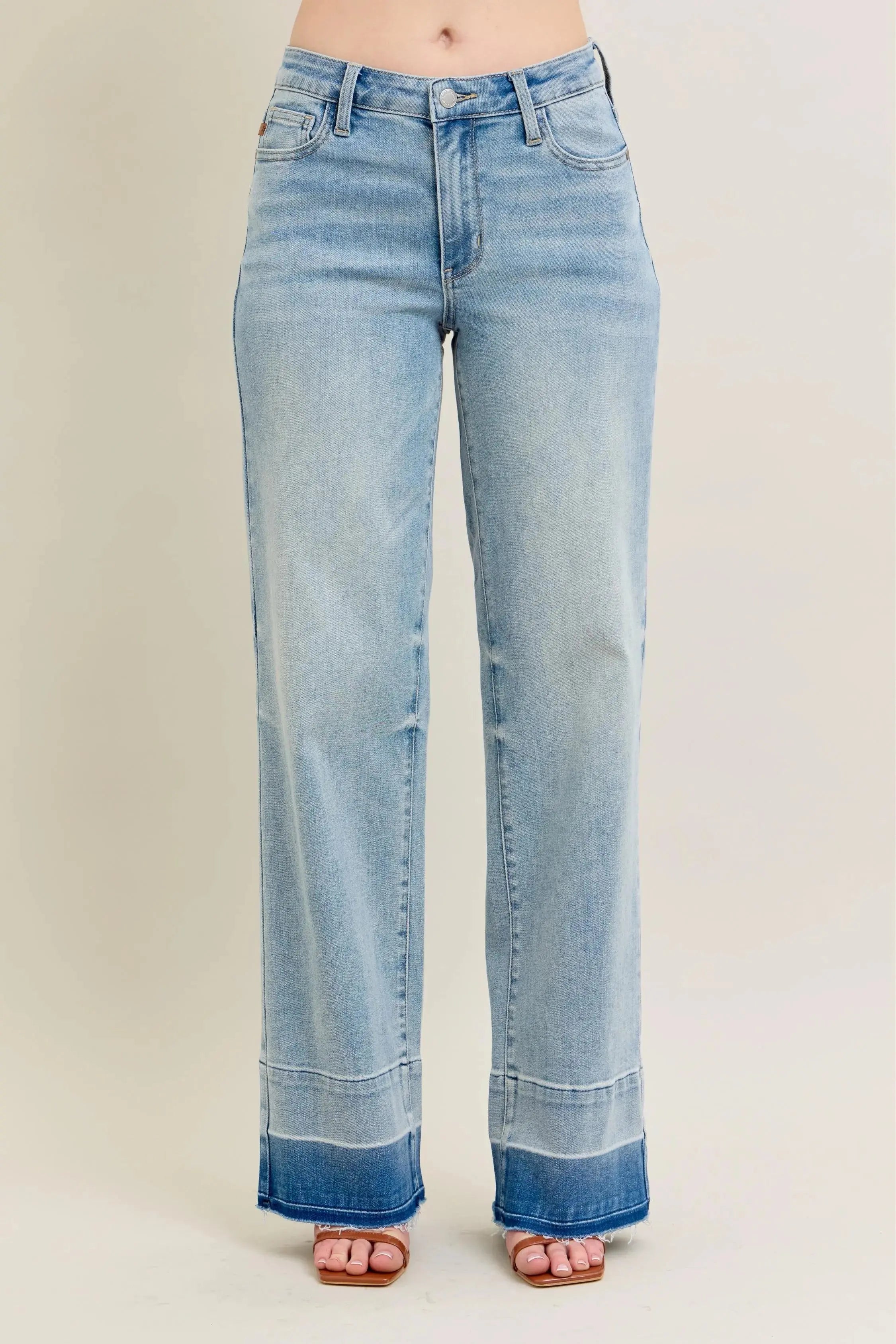 Judy Blue Jeans - Plus Size Mr Release Hem Wide Leg