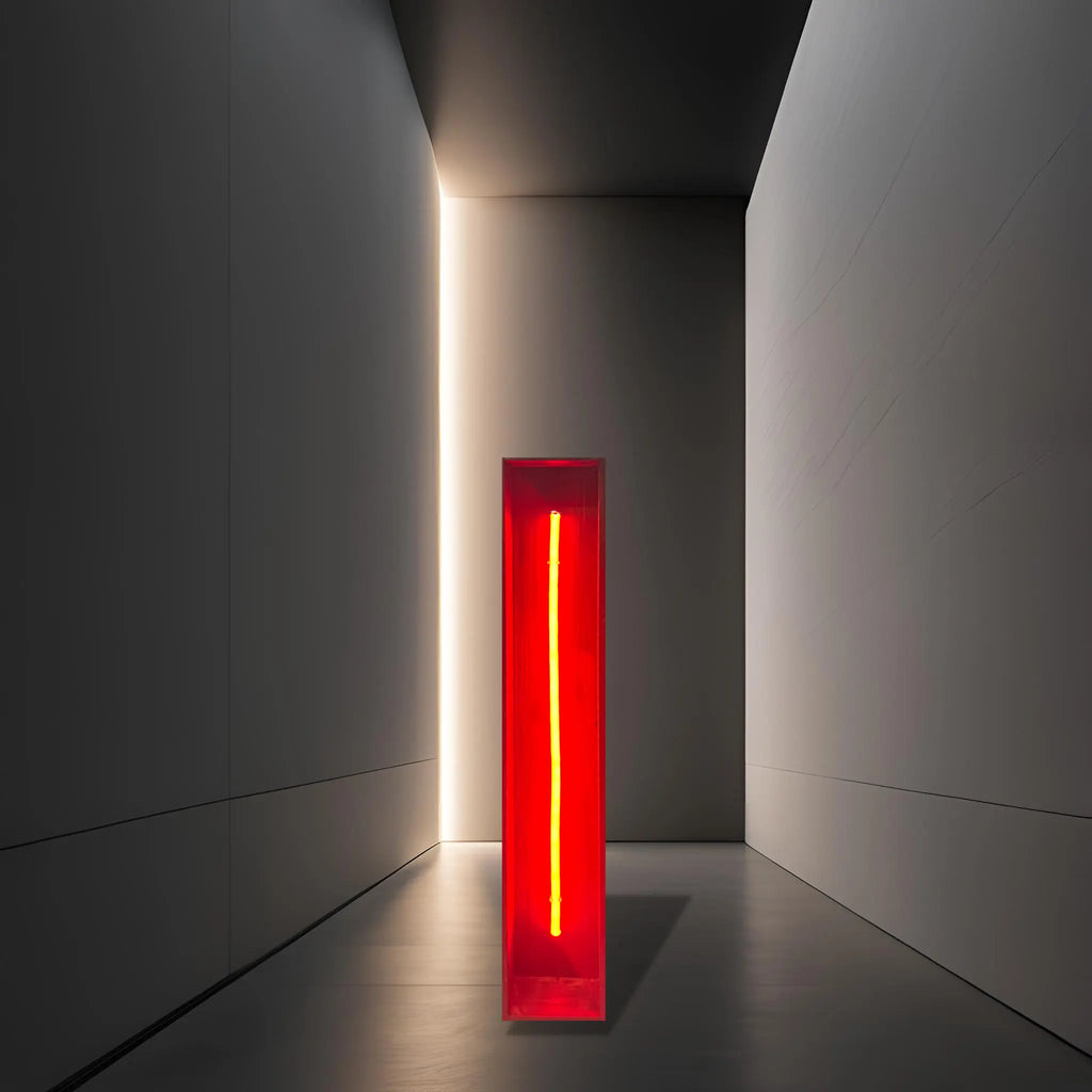 Redwood Radiance Lamp | Tall LED Strip Wooden Lamp