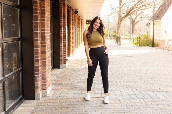 Tummy Control Full Length Leggings with Pockets