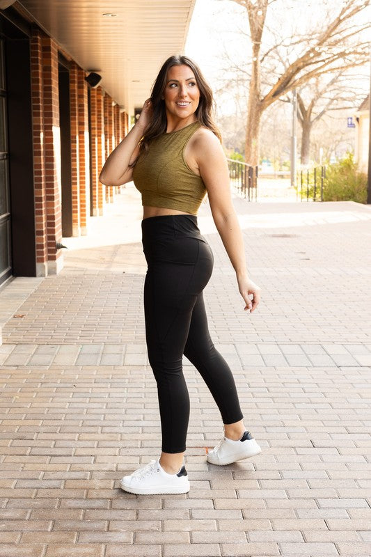 Tummy Control Full Length Leggings with Pockets