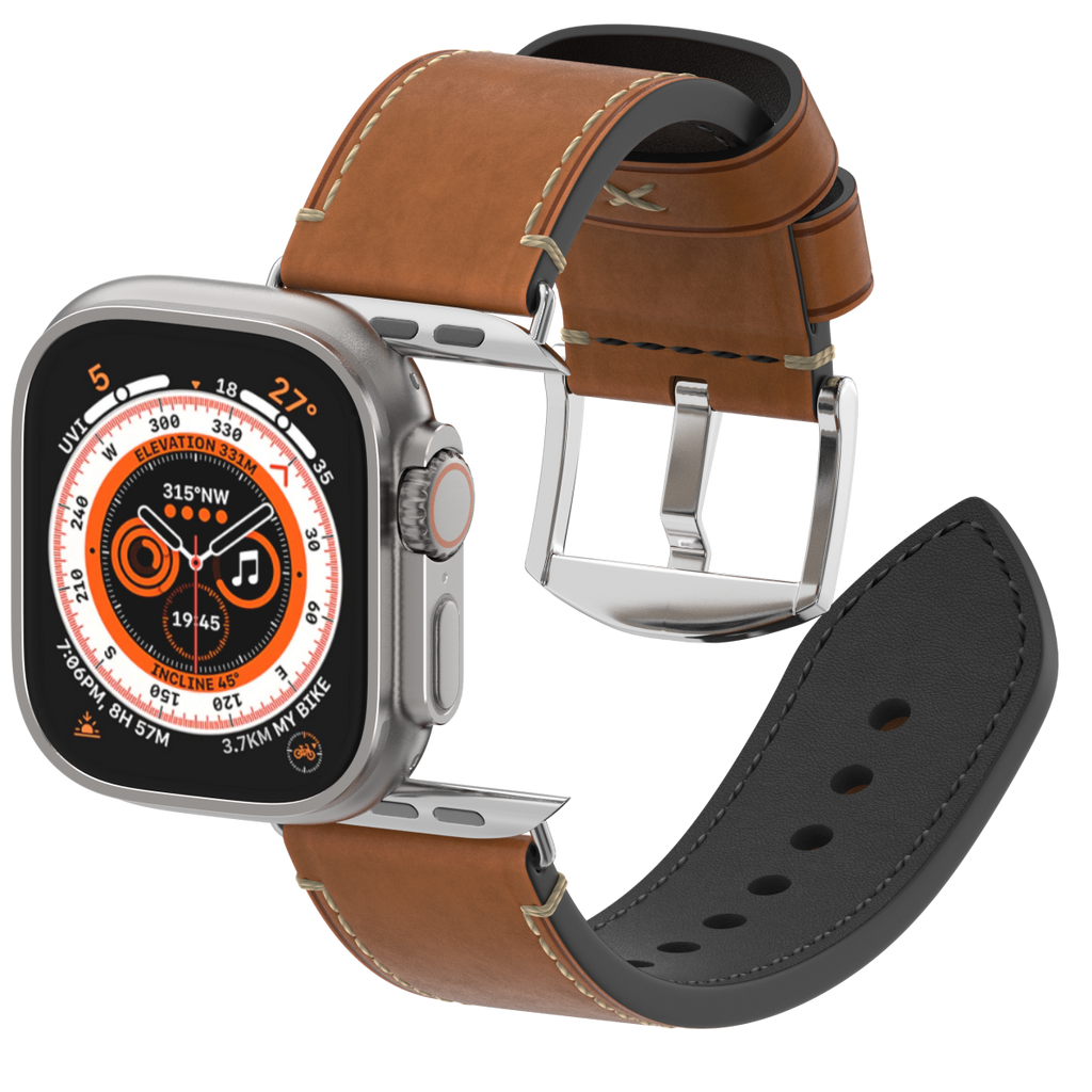 Premium Vintage Leather Band for Apple Watch ,  Handcrafted Distressed Finish