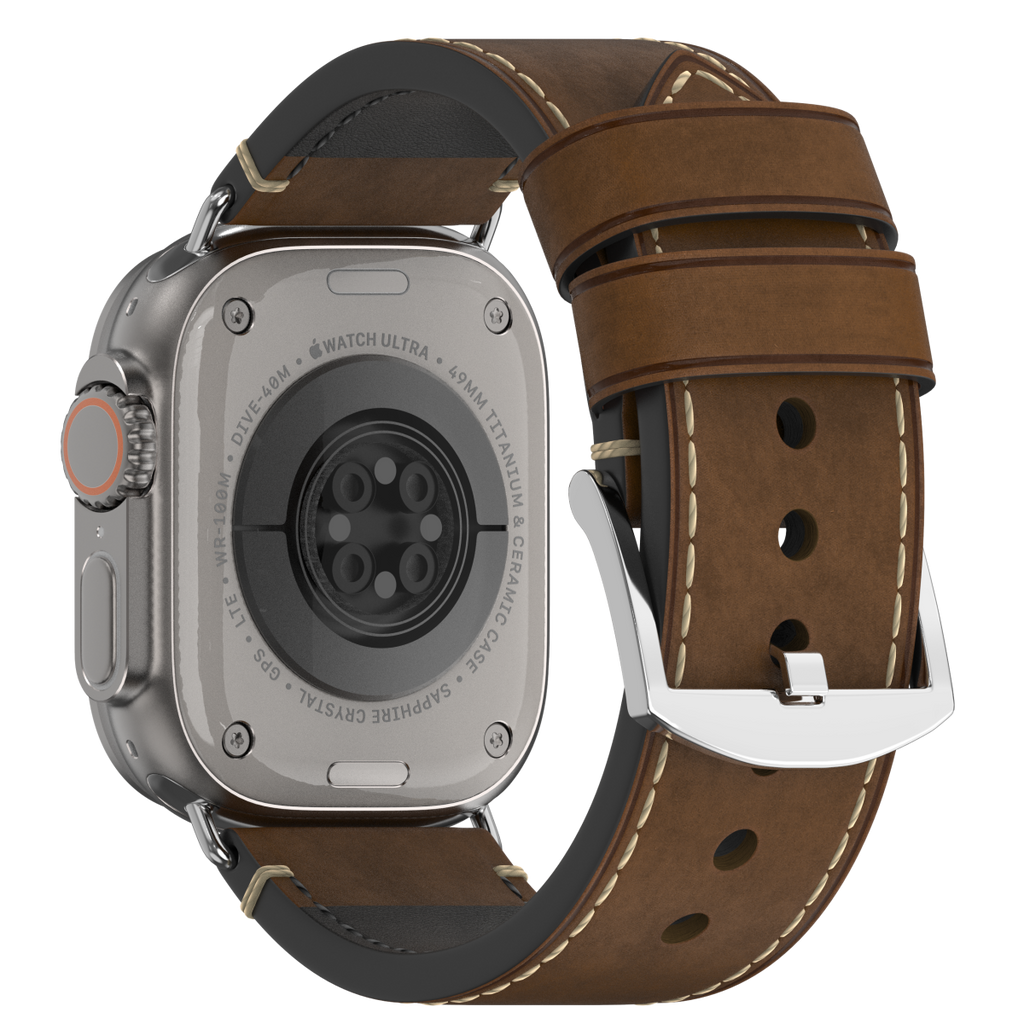 Premium Vintage Leather Band for Apple Watch ,  Handcrafted Distressed Finish