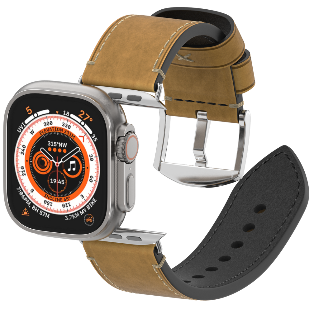 Premium Vintage Leather Band for Apple Watch ,  Handcrafted Distressed Finish