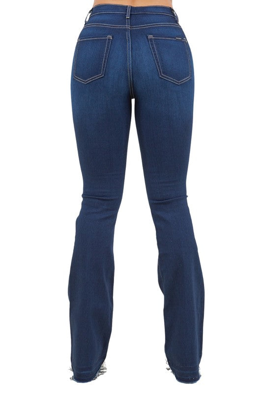 Judy Boot Cut Jean in Dark Blue Denim