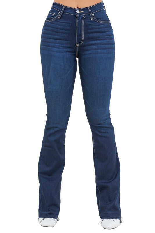 Judy Boot Cut Jean in Dark Blue Denim